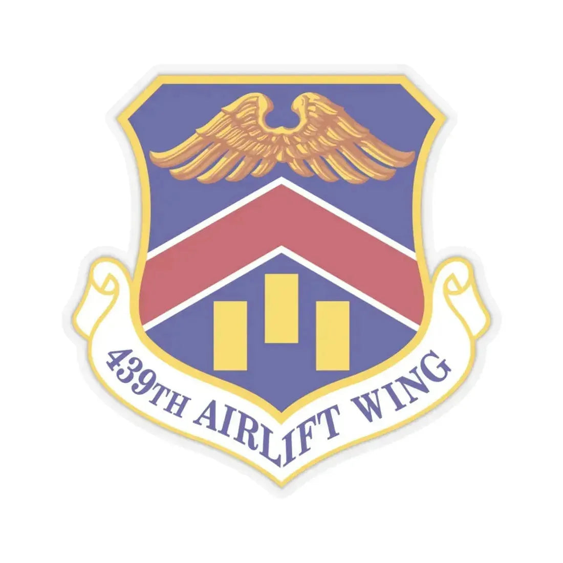 439th Airlift Wing (U.S. Air Force) STICKER Vinyl Kiss-Cut Decal 6 Inch Transparent - The Sticker Space