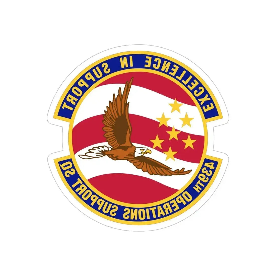 439th Operations Support Squadron (U.S. Air Force) REVERSE PRINT Transparent Die-Cut STICKER - The Sticker Space