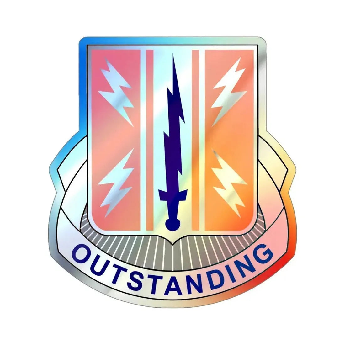 44 Signal Battalion (U.S. Army) Holographic STICKER Die-Cut Vinyl Decal - The Sticker Space