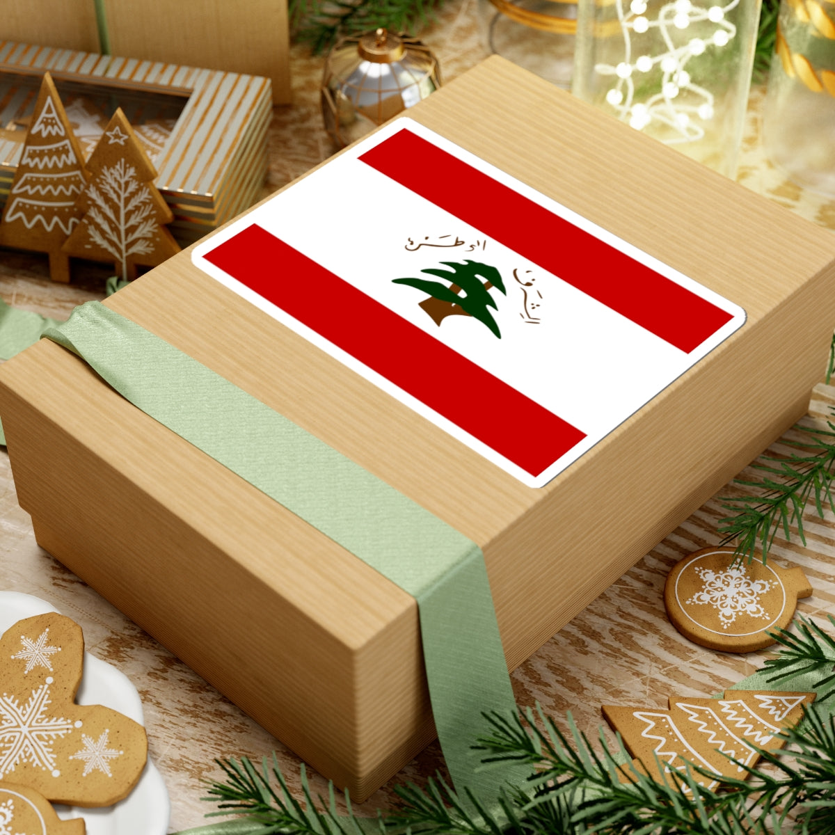 Former Flag of the Lebanese Army (Lebanon) STICKER Vinyl Kiss-Cut Decal