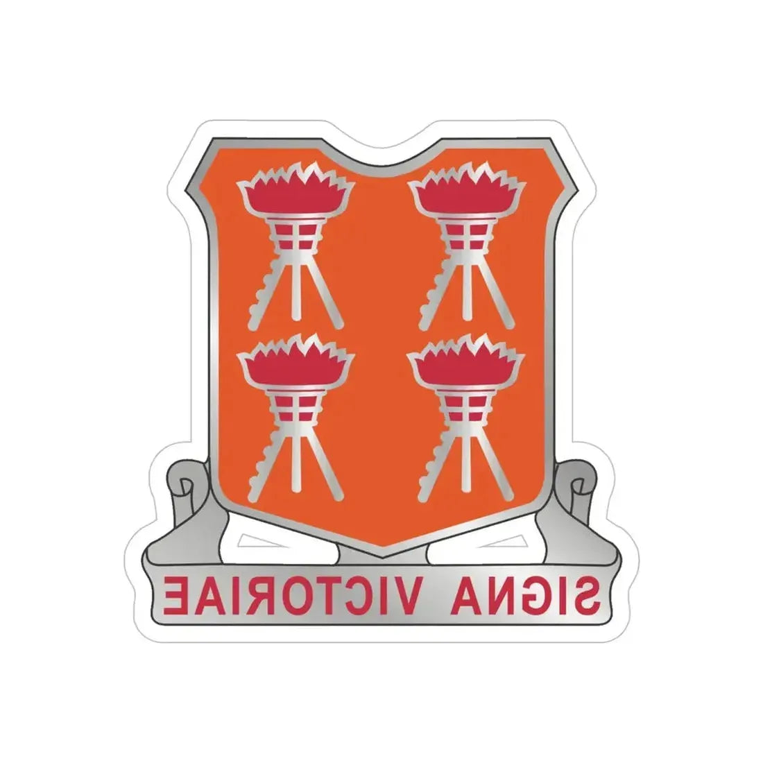 447 Signal Battalion (U.S. Army) REVERSE PRINT Transparent Die-Cut STICKER - The Sticker Space