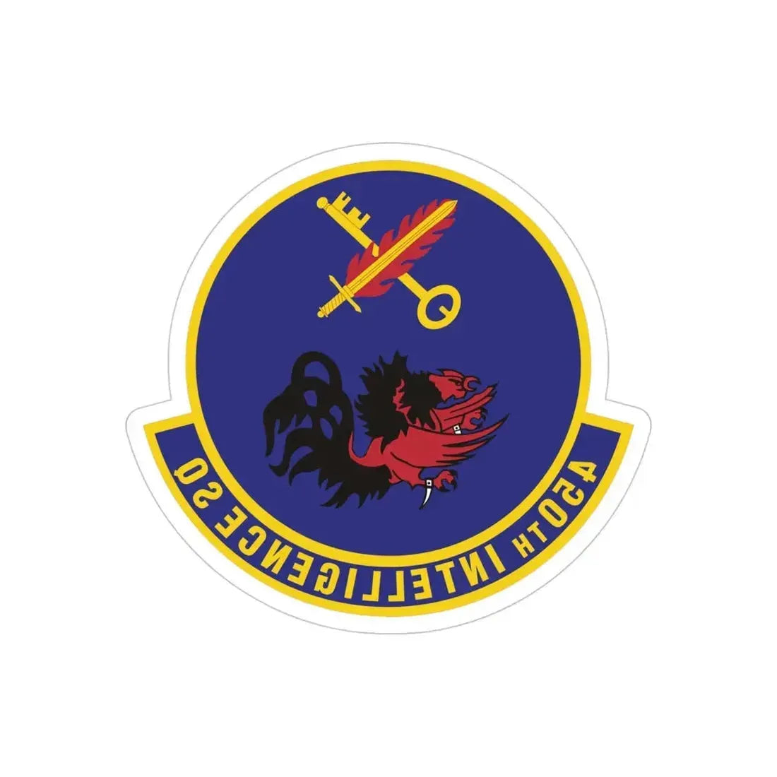 450th Intelligence Squadron (U.S. Air Force) REVERSE PRINT Transparent Die-Cut STICKER - The Sticker Space