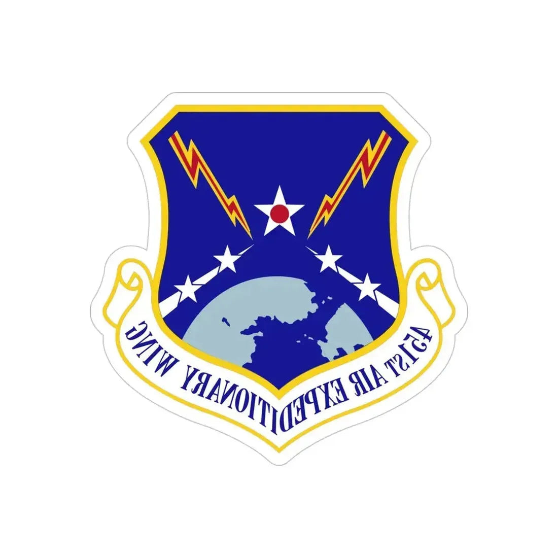 451st Air Expeditionary Wing (U.S. Air Force) REVERSE PRINT Transparent Die-Cut STICKER - The Sticker Space