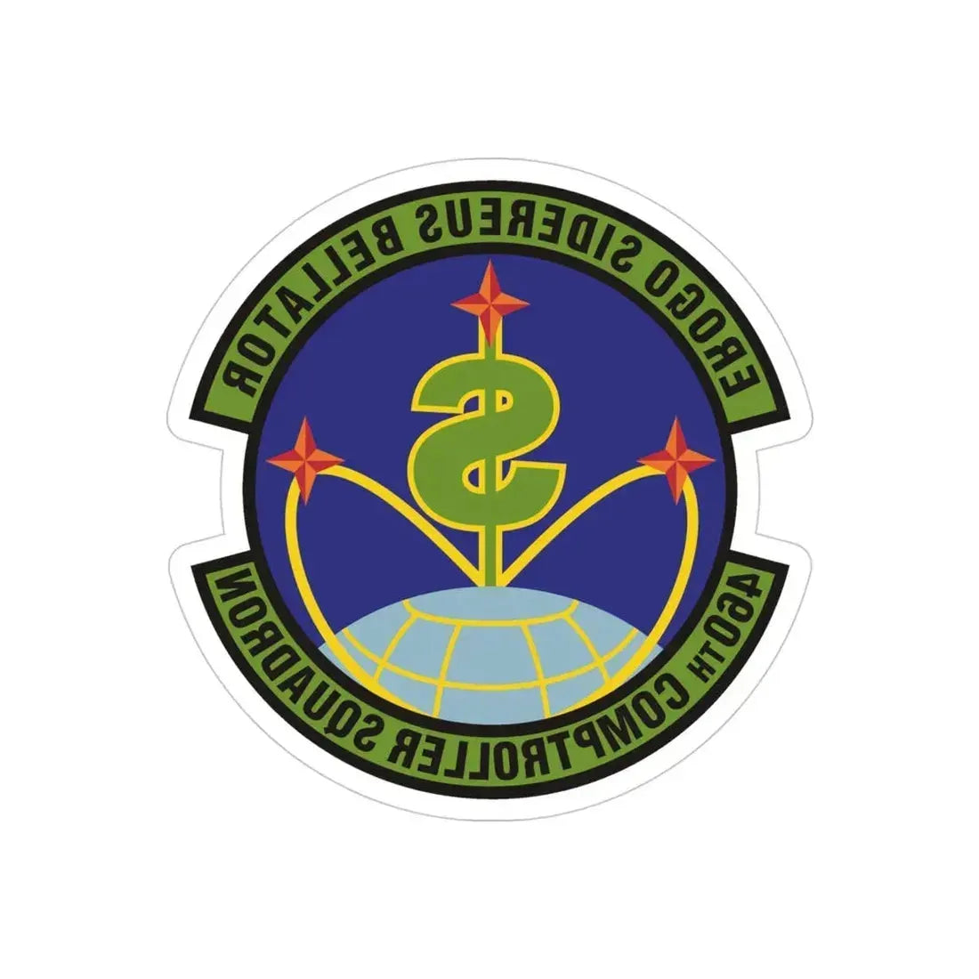 460th Comptroller Squadron (U.S. Air Force) REVERSE PRINT Transparent Die-Cut STICKER - The Sticker Space