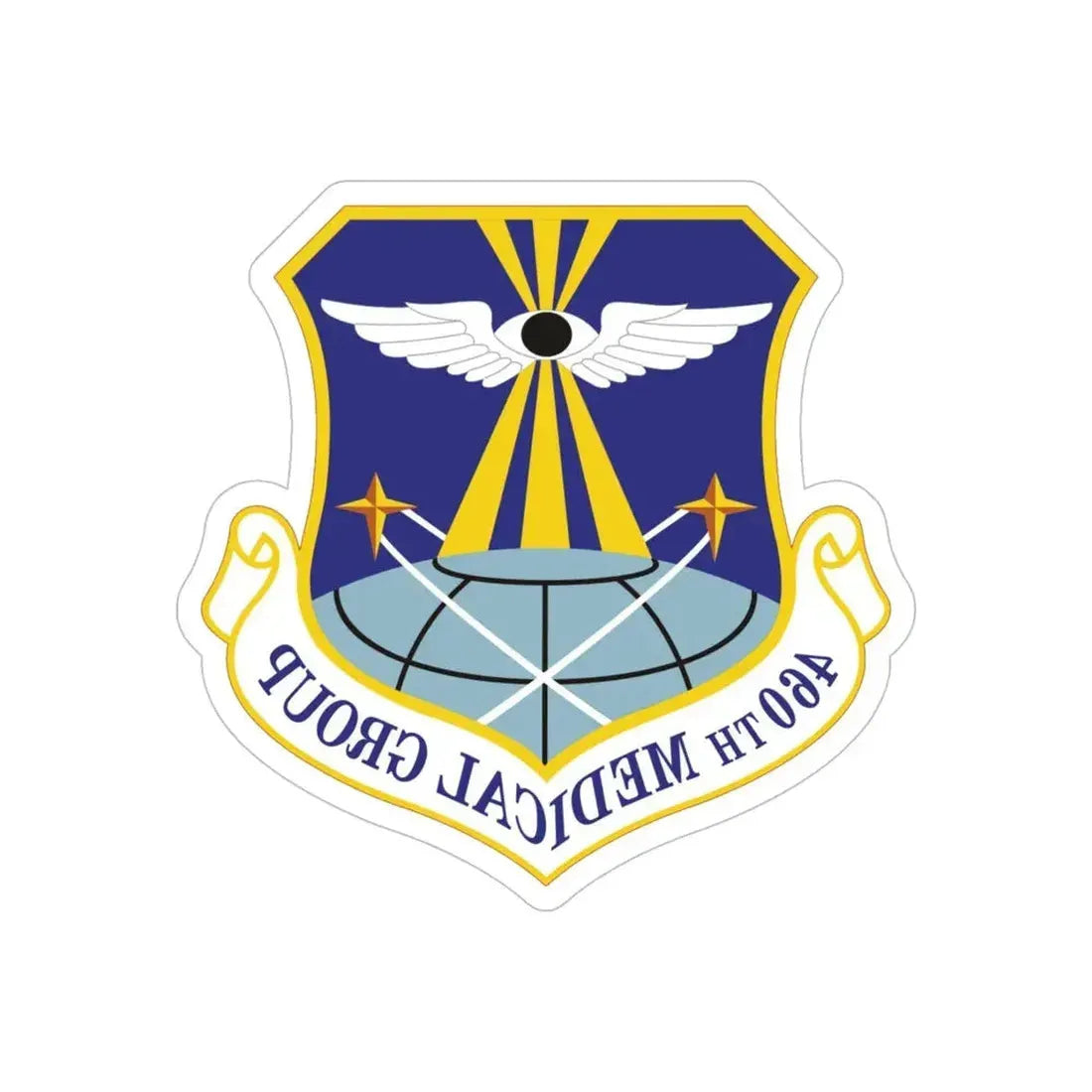 460th Medical Group (U.S. Air Force) REVERSE PRINT Transparent Die-Cut STICKER - The Sticker Space