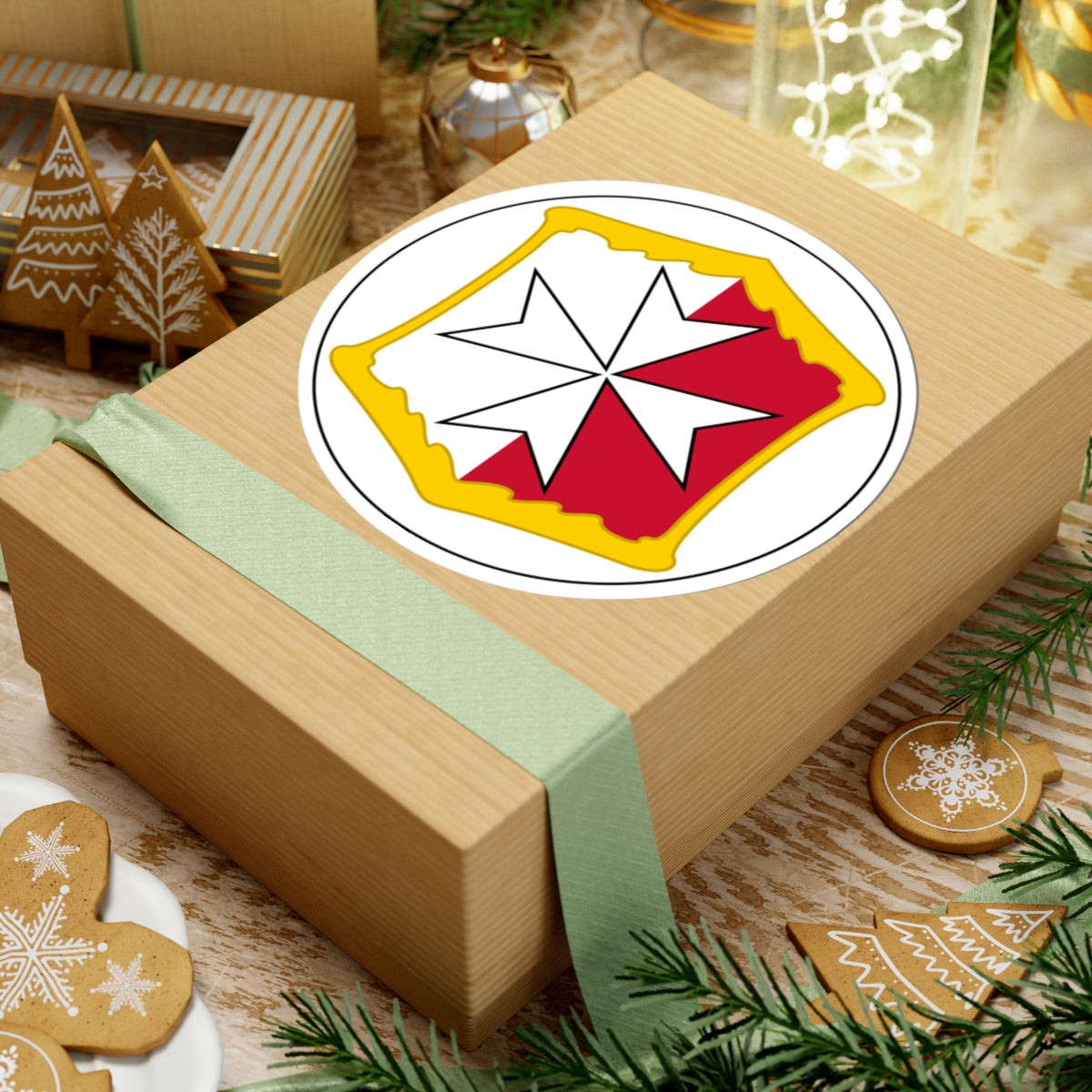 Badge of Malta 1875-1898 (Malta) (Coat of Arms) STICKER Vinyl Kiss-Cut Decal