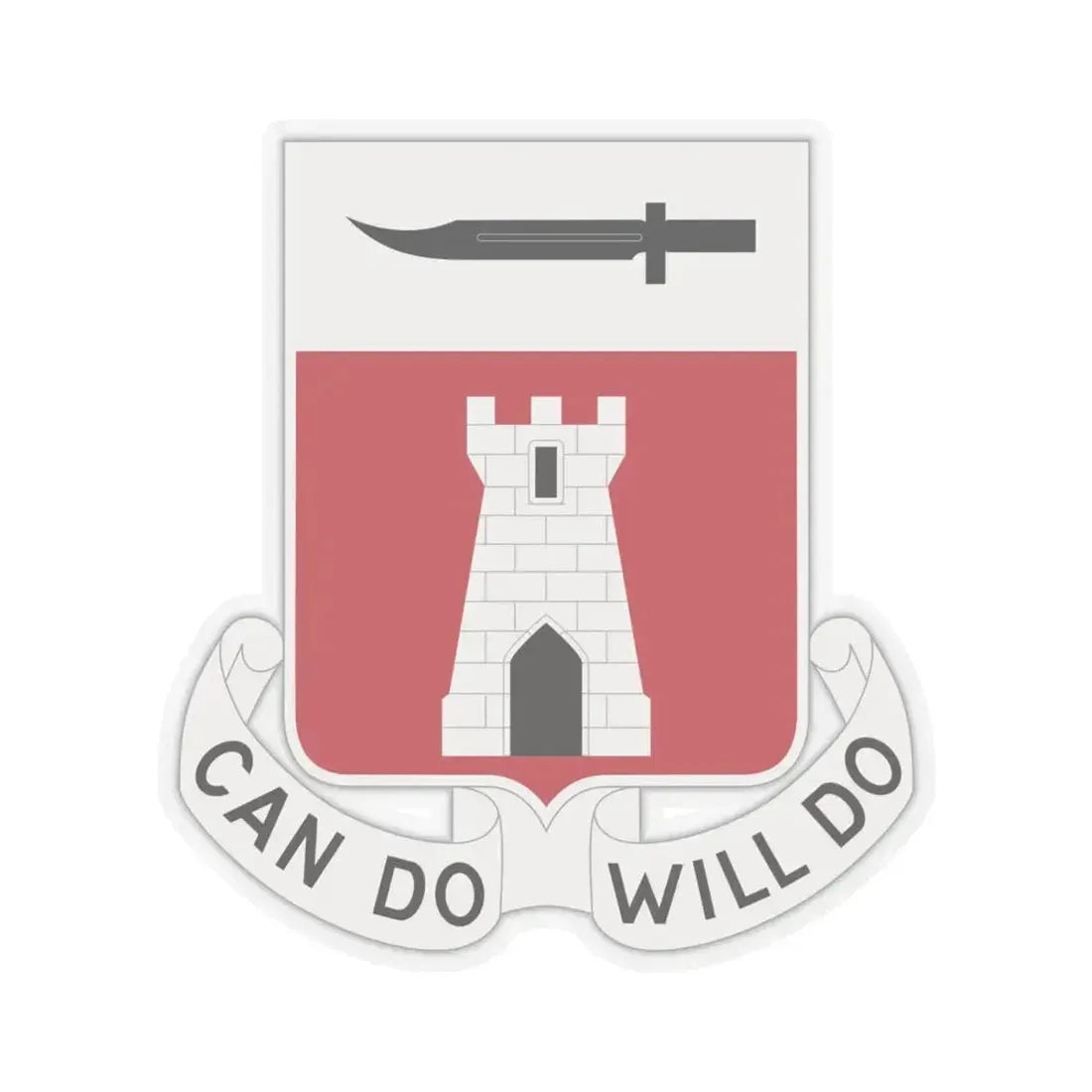 467 Engineer Battalion (U.S. Army) STICKER Vinyl Kiss-Cut Decal 6 Inch Transparent - The Sticker Space