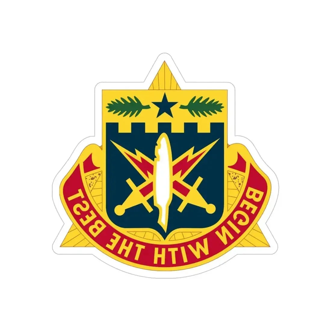 46th Adjutant General Battalion (U.S. Army) REVERSE PRINT Transparent Die-Cut STICKER - The Sticker Space