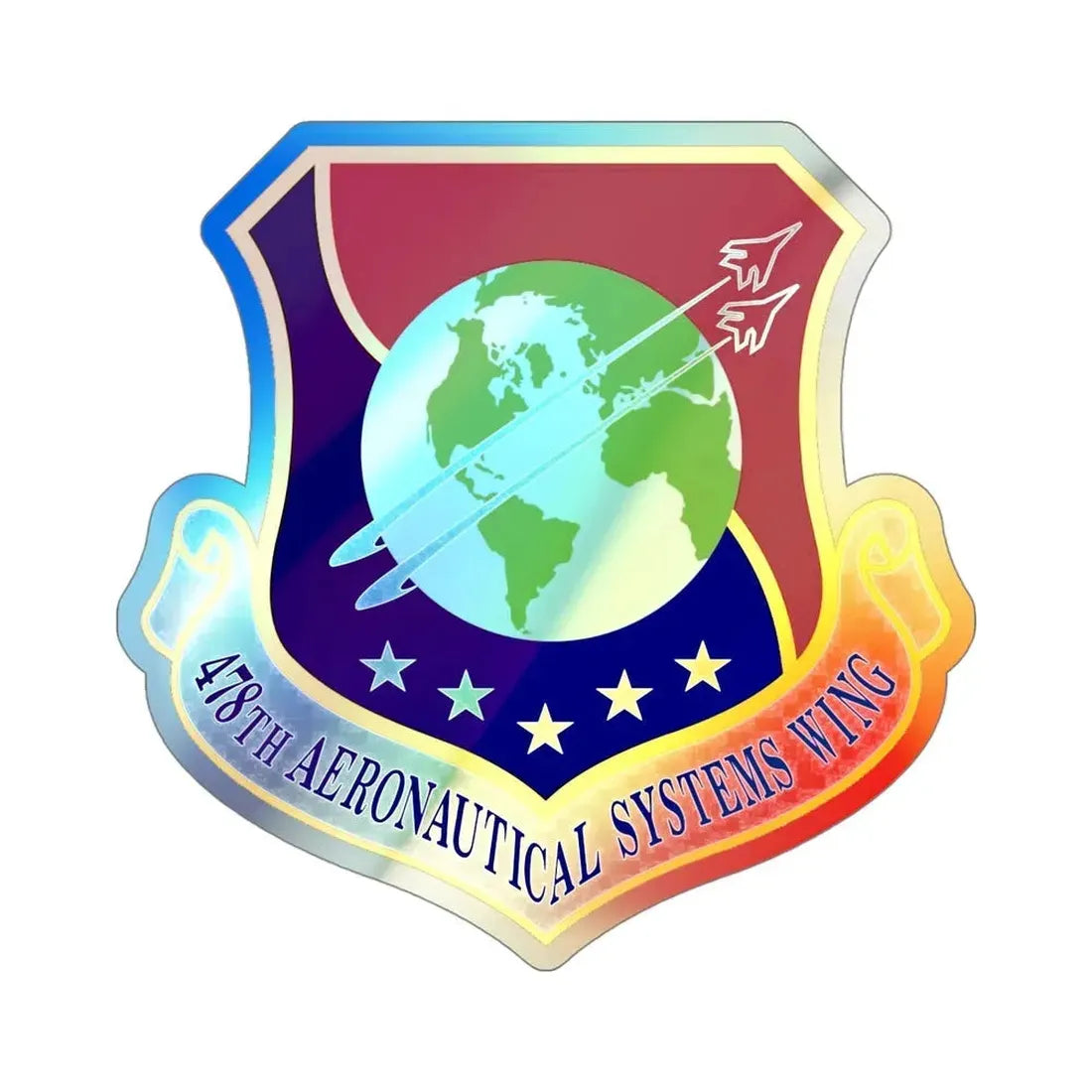 478th Aeronautical Systems Wing (U.S. Air Force) Holographic STICKER Die-Cut Vinyl Decal - The Sticker Space