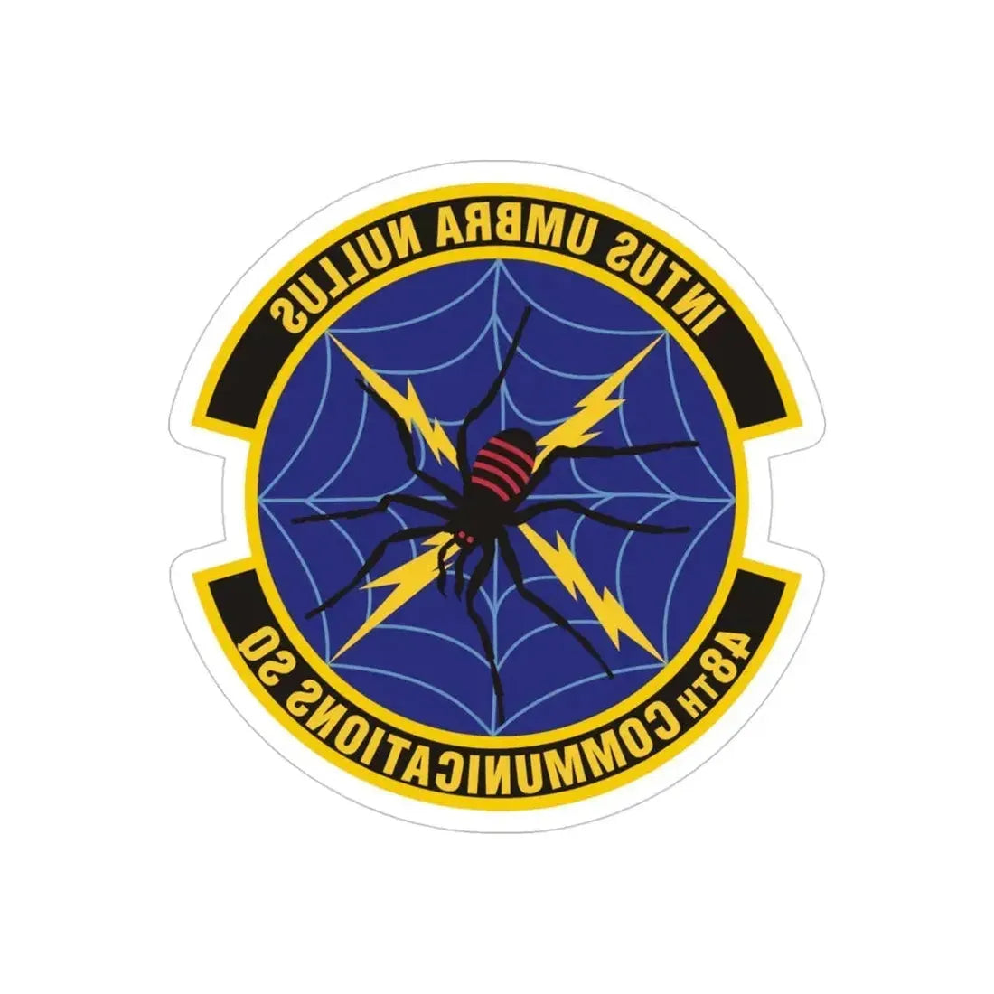 48 Communications Squadron USAFE (U.S. Air Force) REVERSE PRINT Transparent Die-Cut STICKER - The Sticker Space