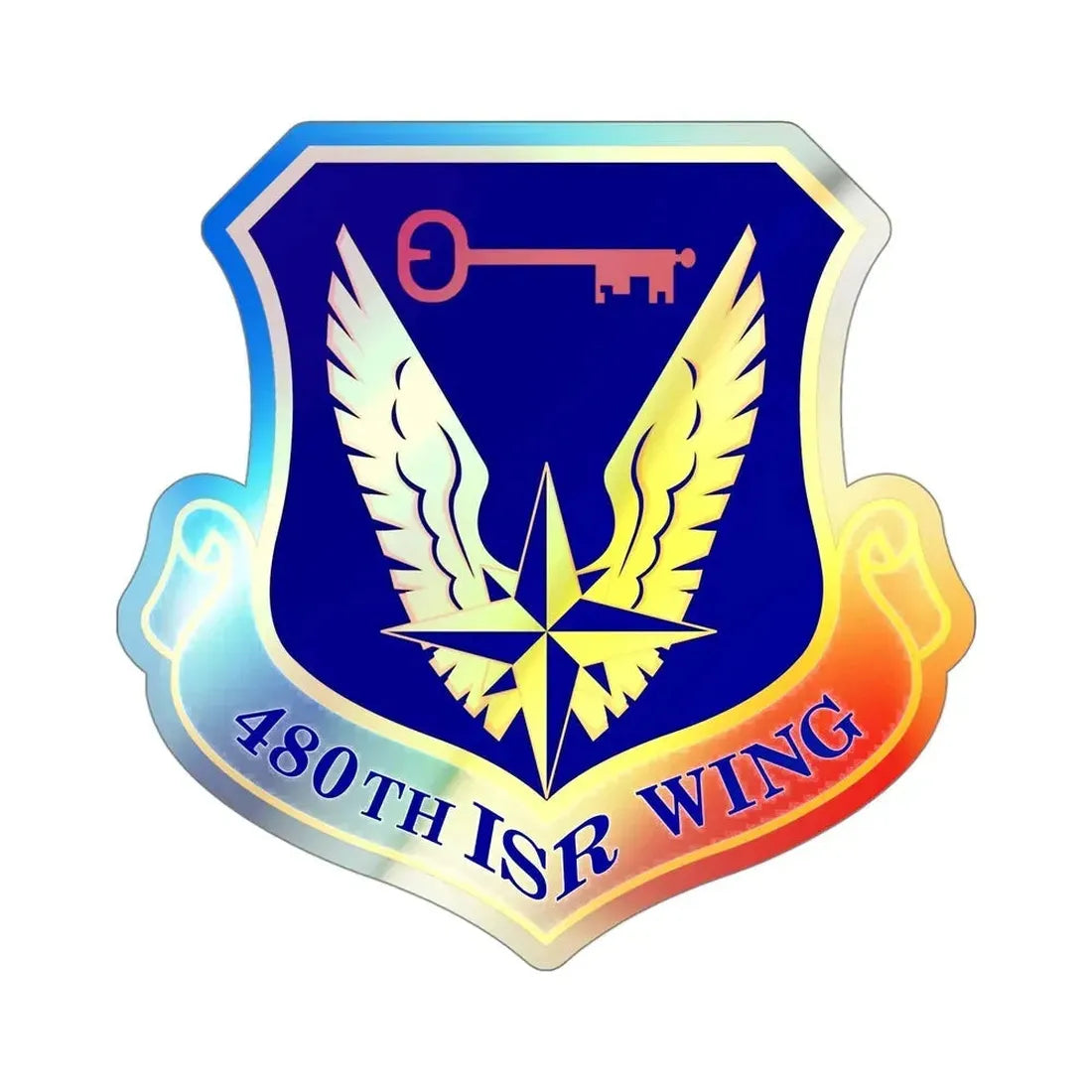 480 Intelligence Surveillance and Reconnaissance Wing ACC (U.S. Air Force) Holographic STICKER Die-Cut Vinyl Decal - The Sticker Space