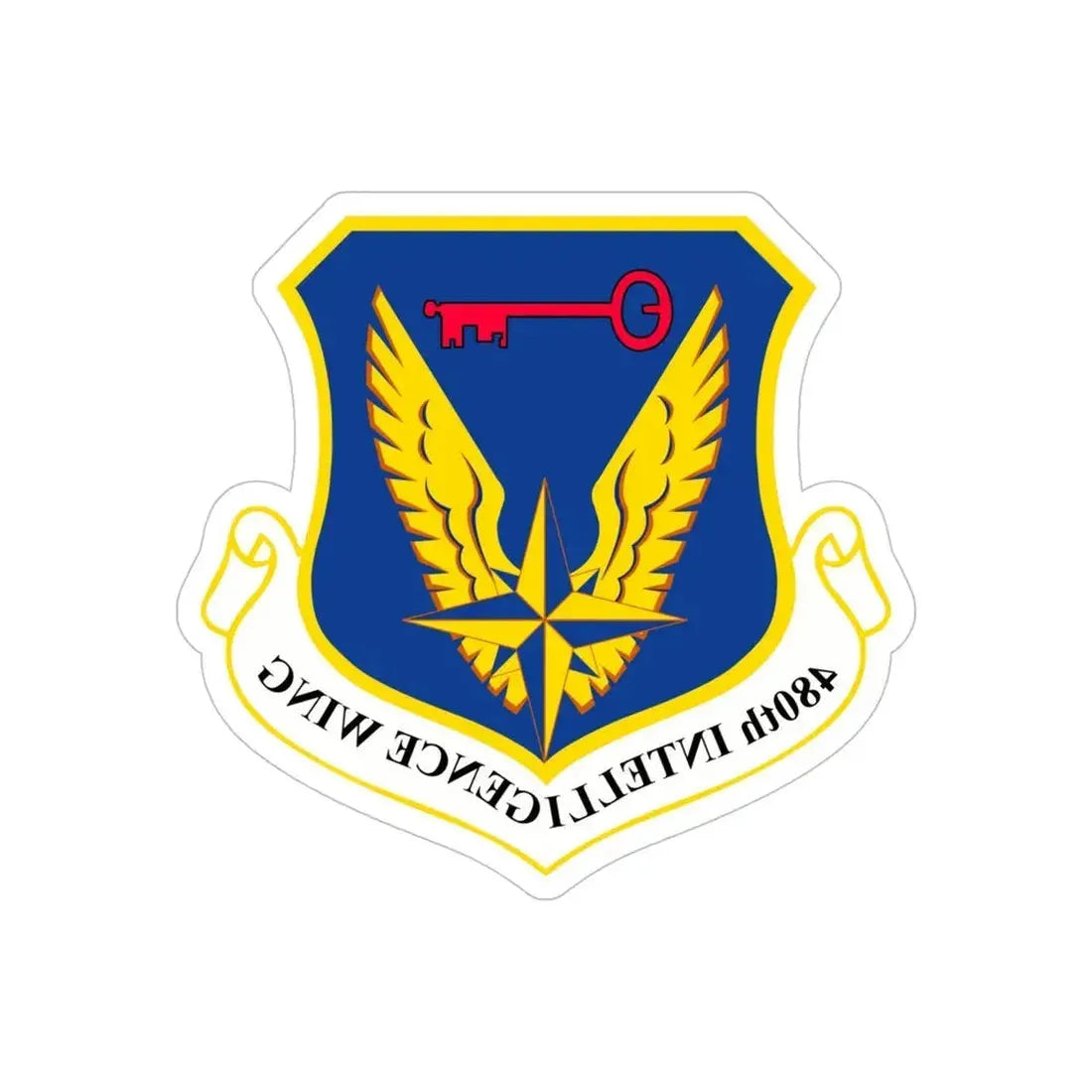 480th Intelligence Wing (U.S. Air Force) REVERSE PRINT Transparent Die-Cut STICKER - The Sticker Space