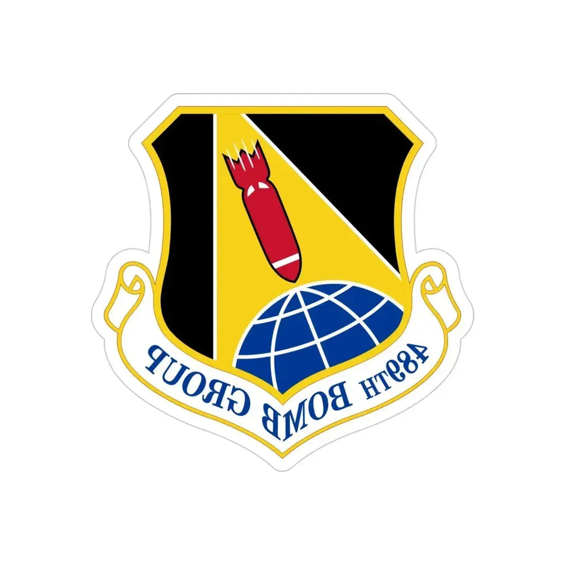 489 Bomb Group AFRC (U.S. Air Force) REVERSE PRINT Transparent Die-Cut STICKER - The Sticker Space