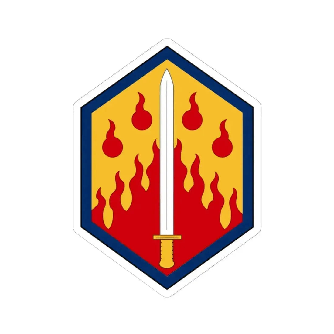 48th Chemical Brigade (U.S. Army) STICKER Vinyl Kiss-Cut Decal 4 Inch White - The Sticker Space