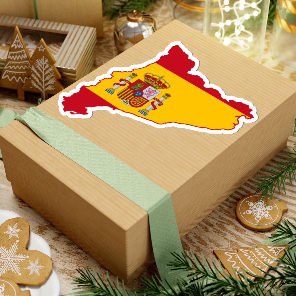 Flag map of Catalonia Spain (Spain) STICKER Vinyl Kiss-Cut Decal