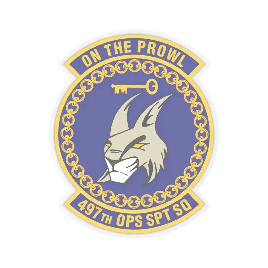 497 Operations Support Squadron ACC (U.S. Air Force) STICKER Vinyl Kiss-Cut Decal 6 Inch Transparent - The Sticker Space