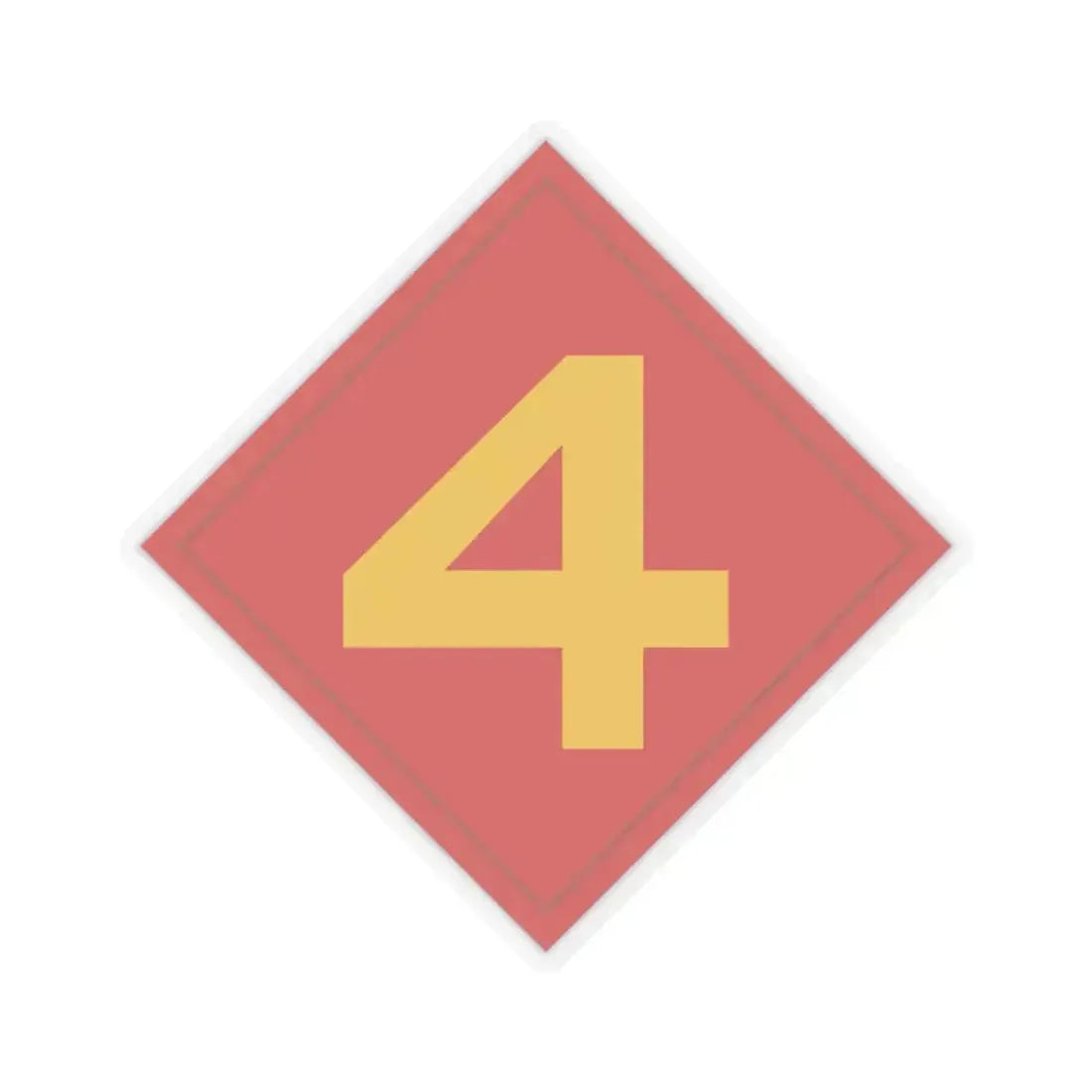 4th Marine (USMC) STICKER Vinyl Kiss-Cut Decal 6 Inch Transparent - The Sticker Space
