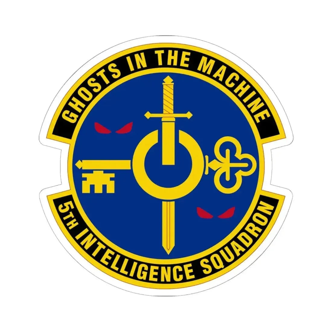 5 Intelligence Squadron ACC (U.S. Air Force) STICKER Vinyl Kiss-Cut Decal 6 Inch White - The Sticker Space