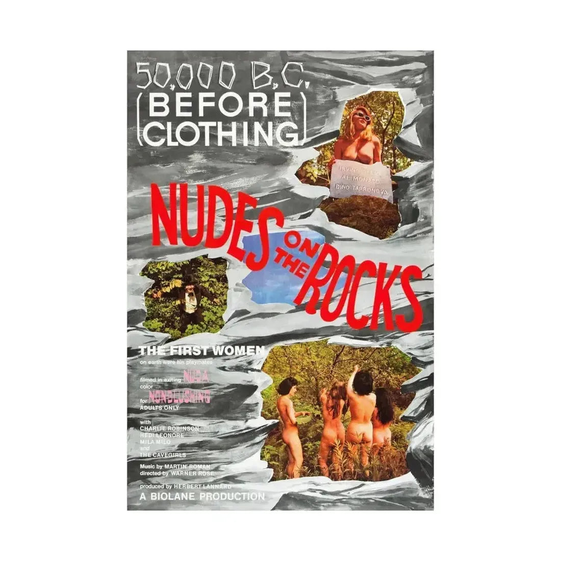 50,000 B.C. (BEFORE CLOTHING) 1963 - Paper Movie Poster - The Sticker Space