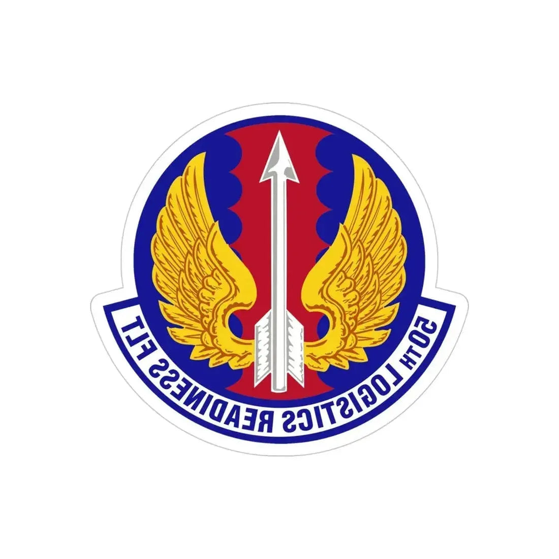 50th Logistics Readiness Flight (U.S. Air Force) REVERSE PRINT Transparent Die-Cut STICKER - The Sticker Space