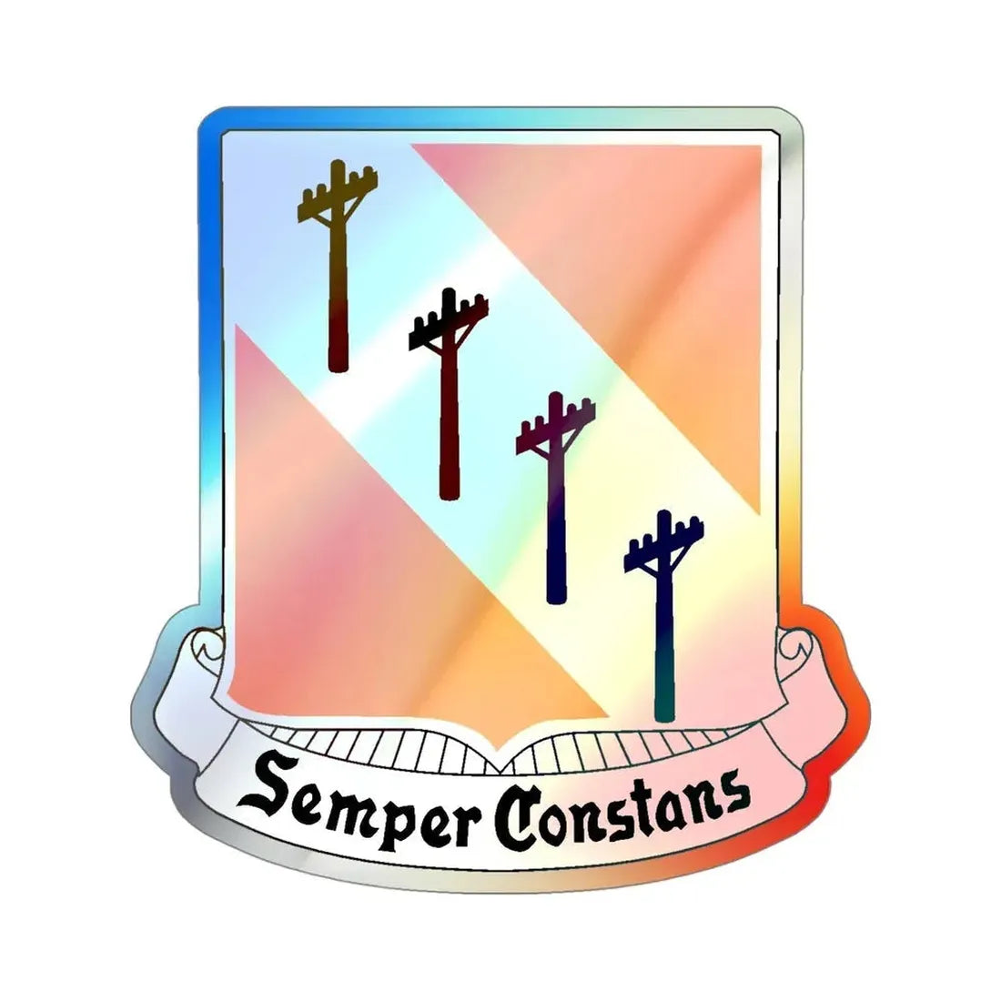 51 Signal Battalion (U.S. Army) Holographic STICKER Die-Cut Vinyl Decal - The Sticker Space