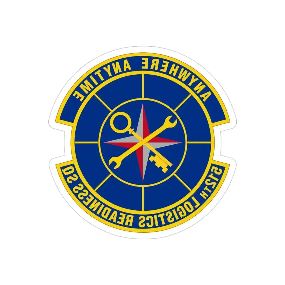 512 Logistics Readiness Squadron AFRC (U.S. Air Force) REVERSE PRINT Transparent Die-Cut STICKER - The Sticker Space