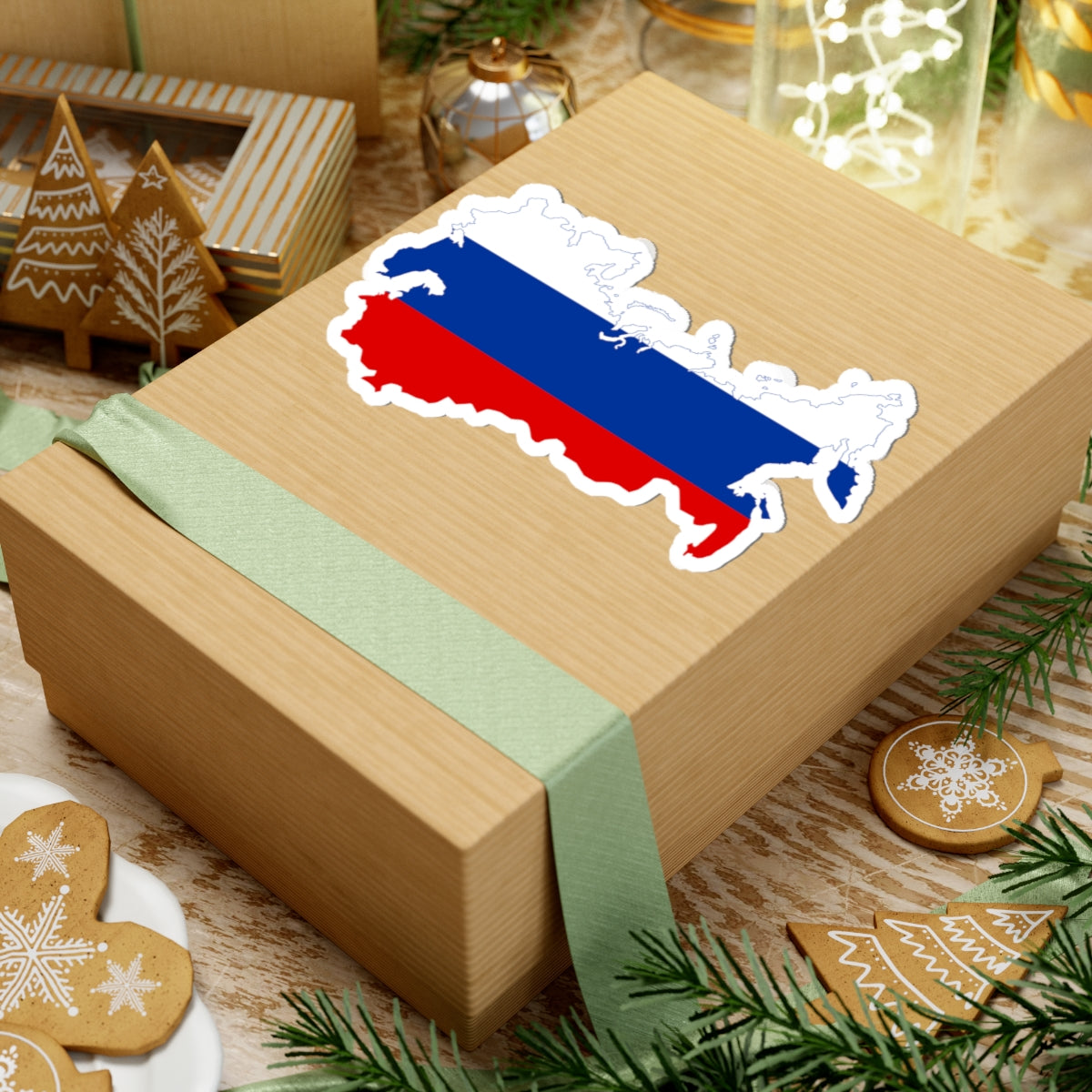 Flag-map of the Russian Empire (Russia) STICKER Vinyl Kiss-Cut Decal