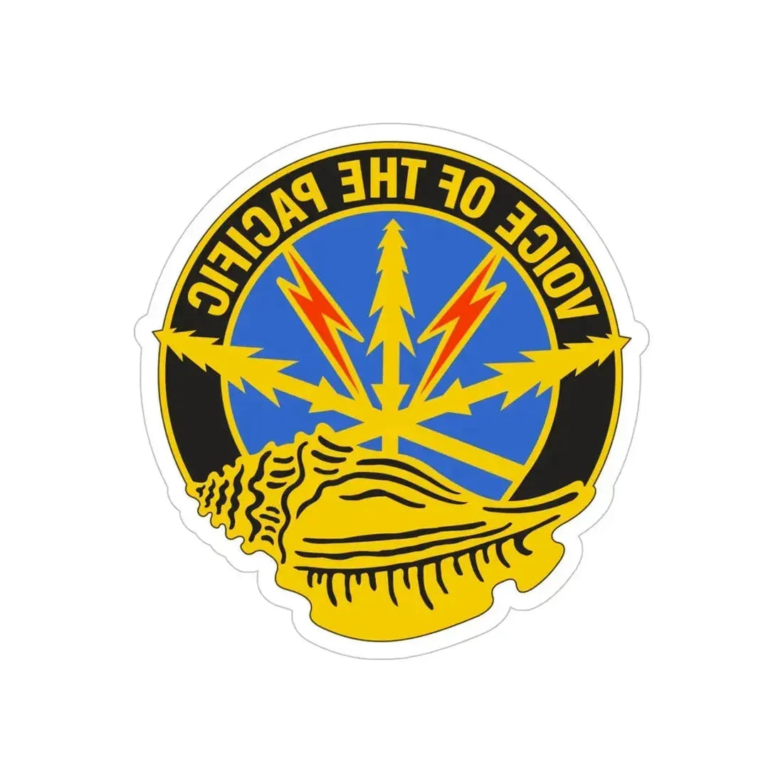 516th Signal Brigade (U.S. Army) REVERSE PRINT Transparent Die-Cut STICKER - The Sticker Space