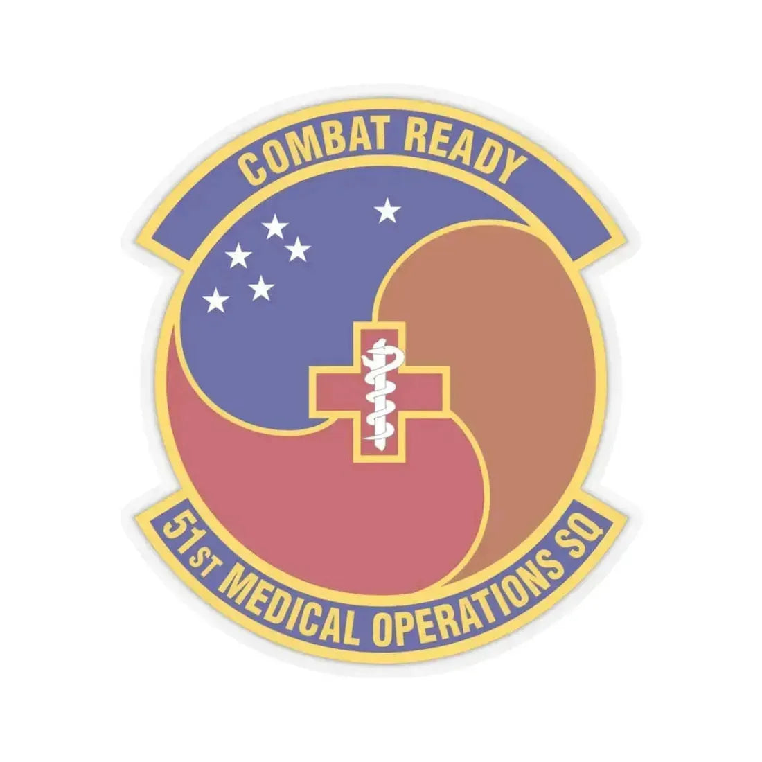 51st Medical Operations Squadron (U.S. Air Force) STICKER Vinyl Kiss-Cut Decal 6 Inch Transparent - The Sticker Space