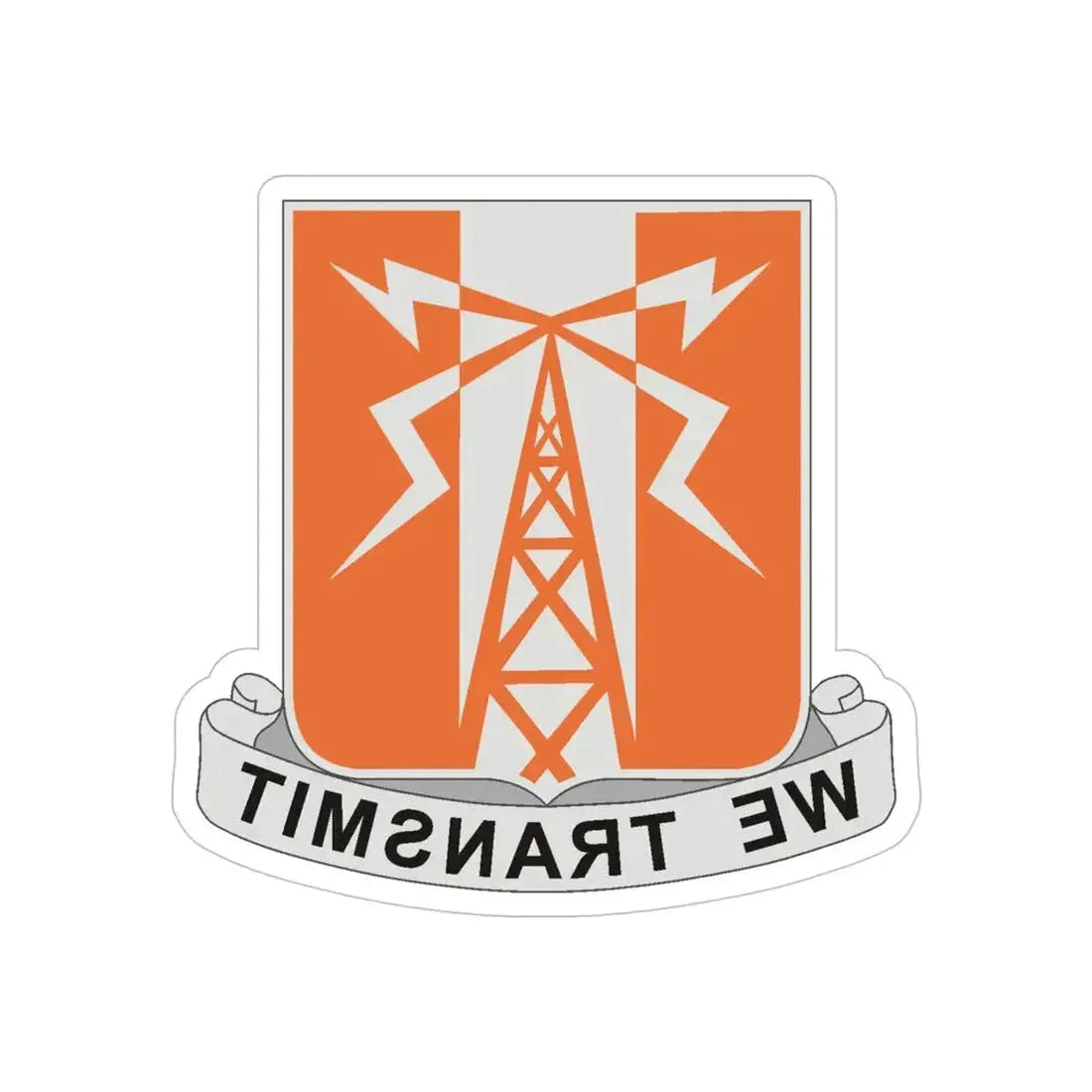 52 Signal Battalion (U.S. Army) REVERSE PRINT Transparent Die-Cut STICKER - The Sticker Space