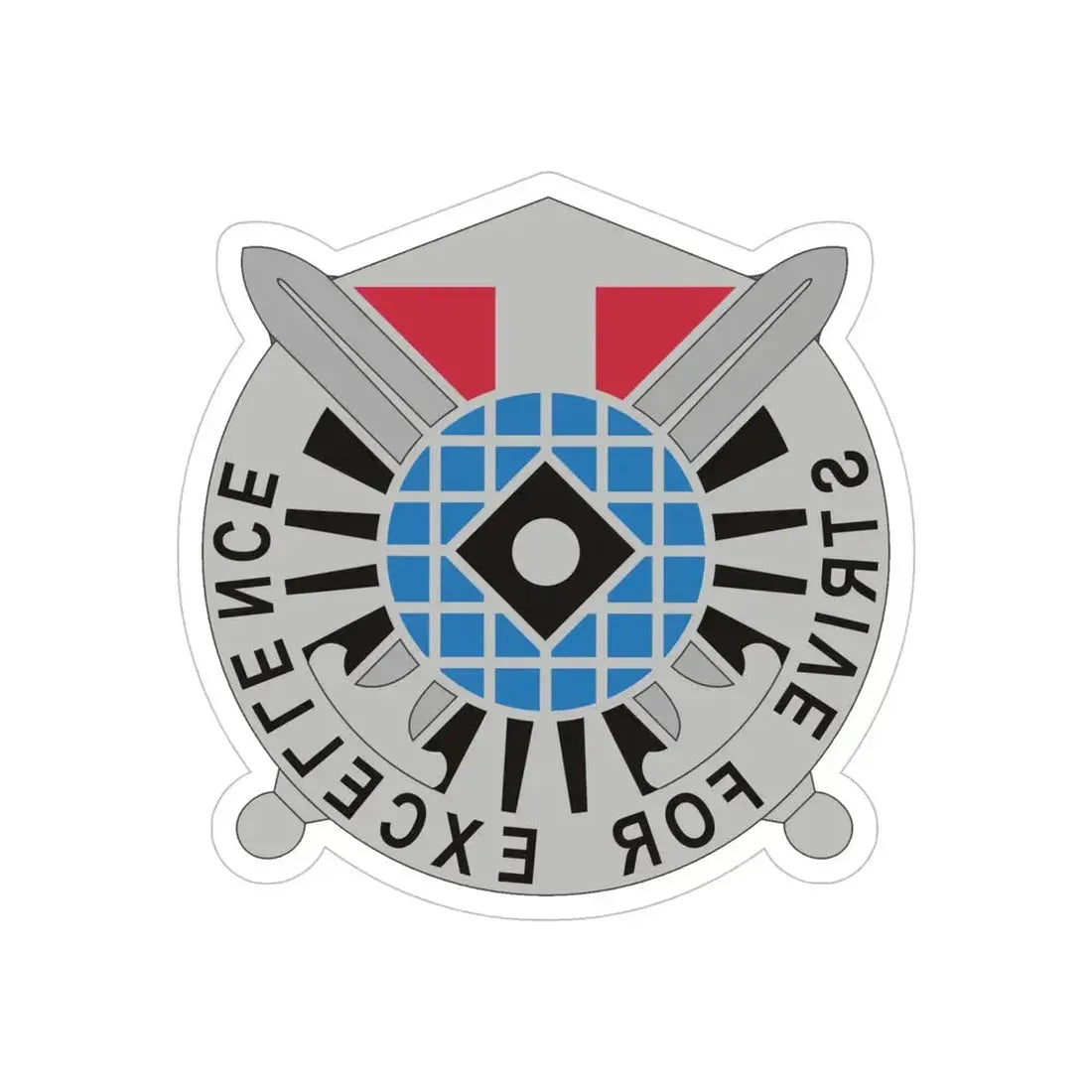 527 Military Intelligence Battalion (U.S. Army) REVERSE PRINT Transparent Die-Cut STICKER - The Sticker Space