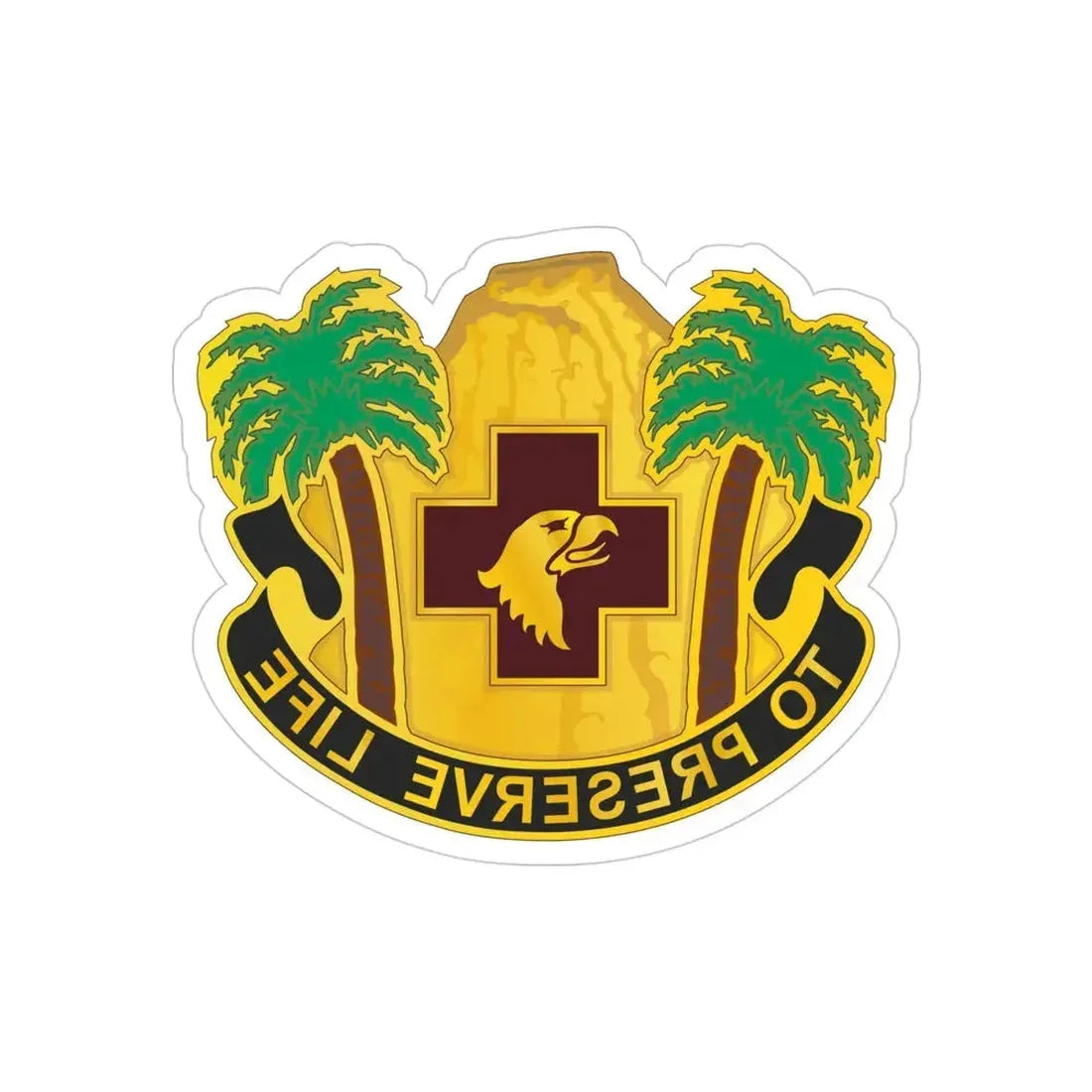 531st Hospital Center (U.S. Army) REVERSE PRINT Transparent Die-Cut STICKER - The Sticker Space