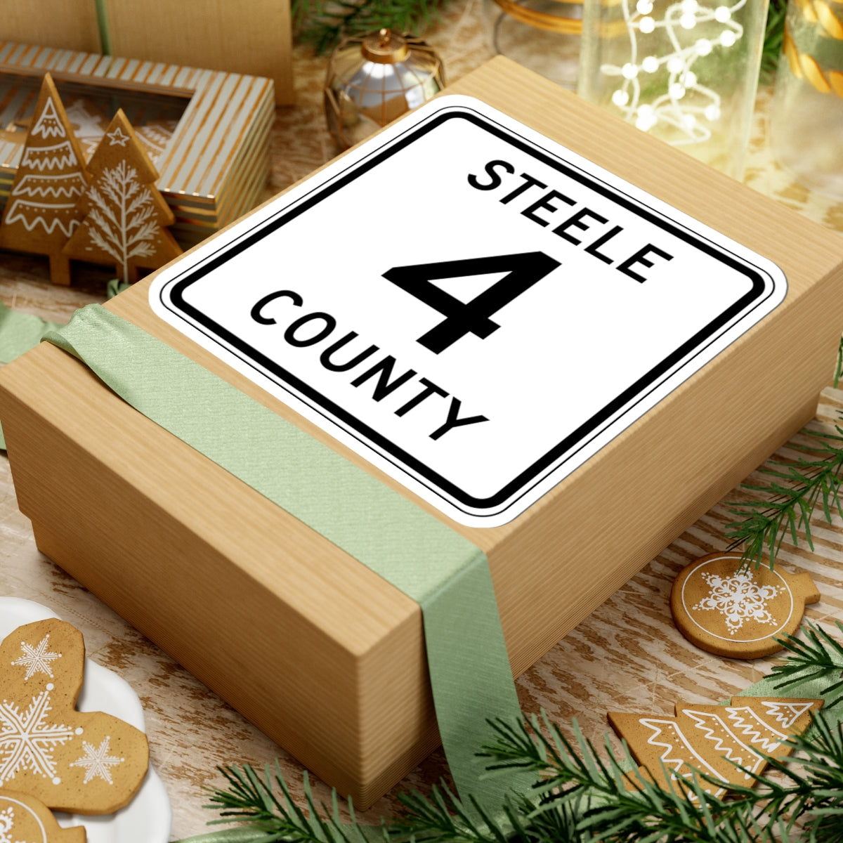 Steele County Route 4 MN (Minnesota) (Road Sign) STICKER Vinyl Kiss-Cut Decal