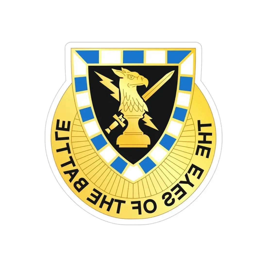 542 Military Intelligence Battalion (U.S. Army) REVERSE PRINT Transparent Die-Cut STICKER - The Sticker Space