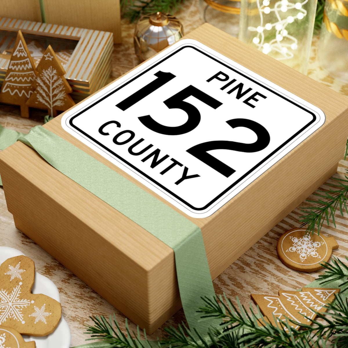 Pine County Route 152 MN (Minnesota) (Road Sign) STICKER Vinyl Kiss-Cut Decal