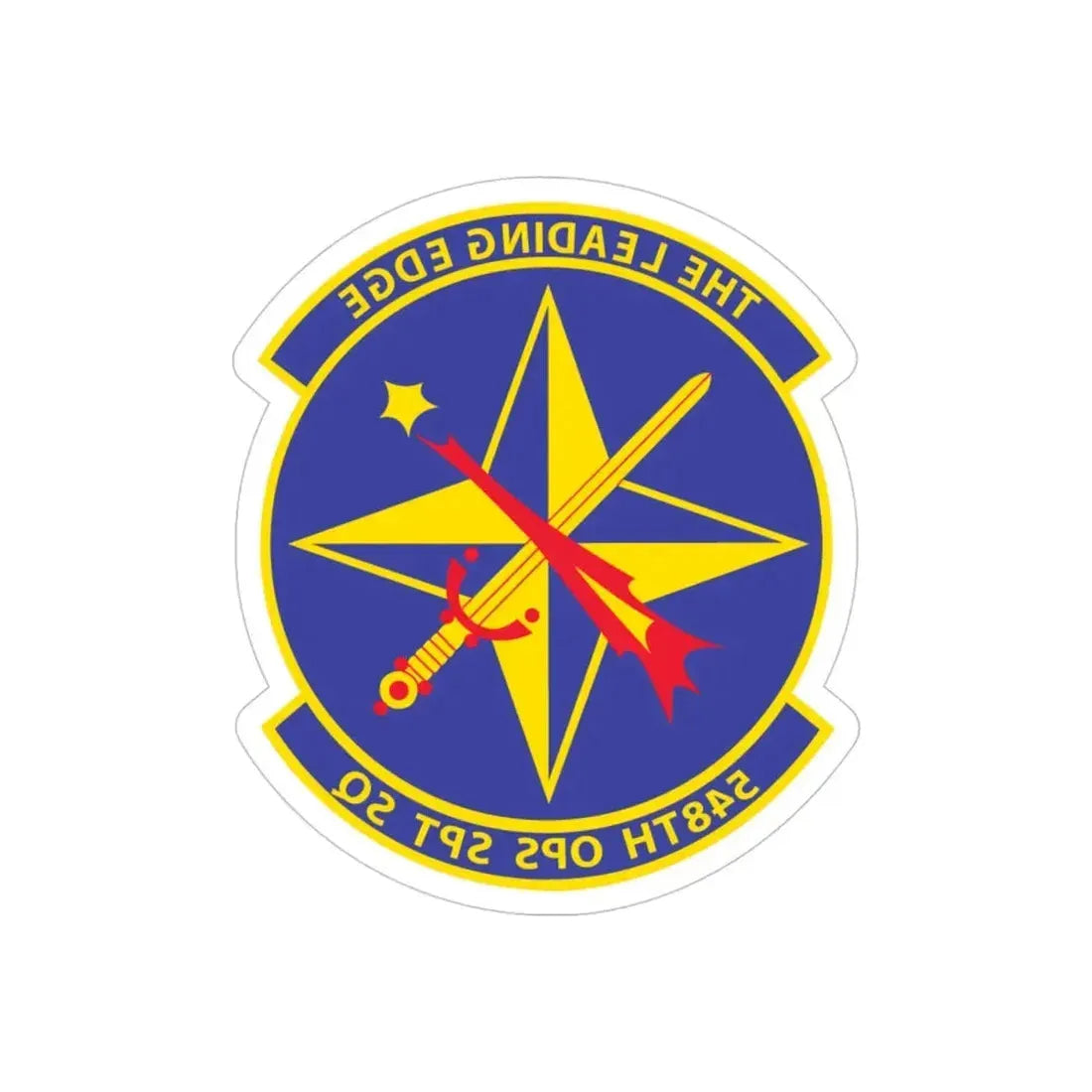 548th OPS SPT Sq (U.S. Air Force) REVERSE PRINT Transparent Die-Cut STICKER - The Sticker Space