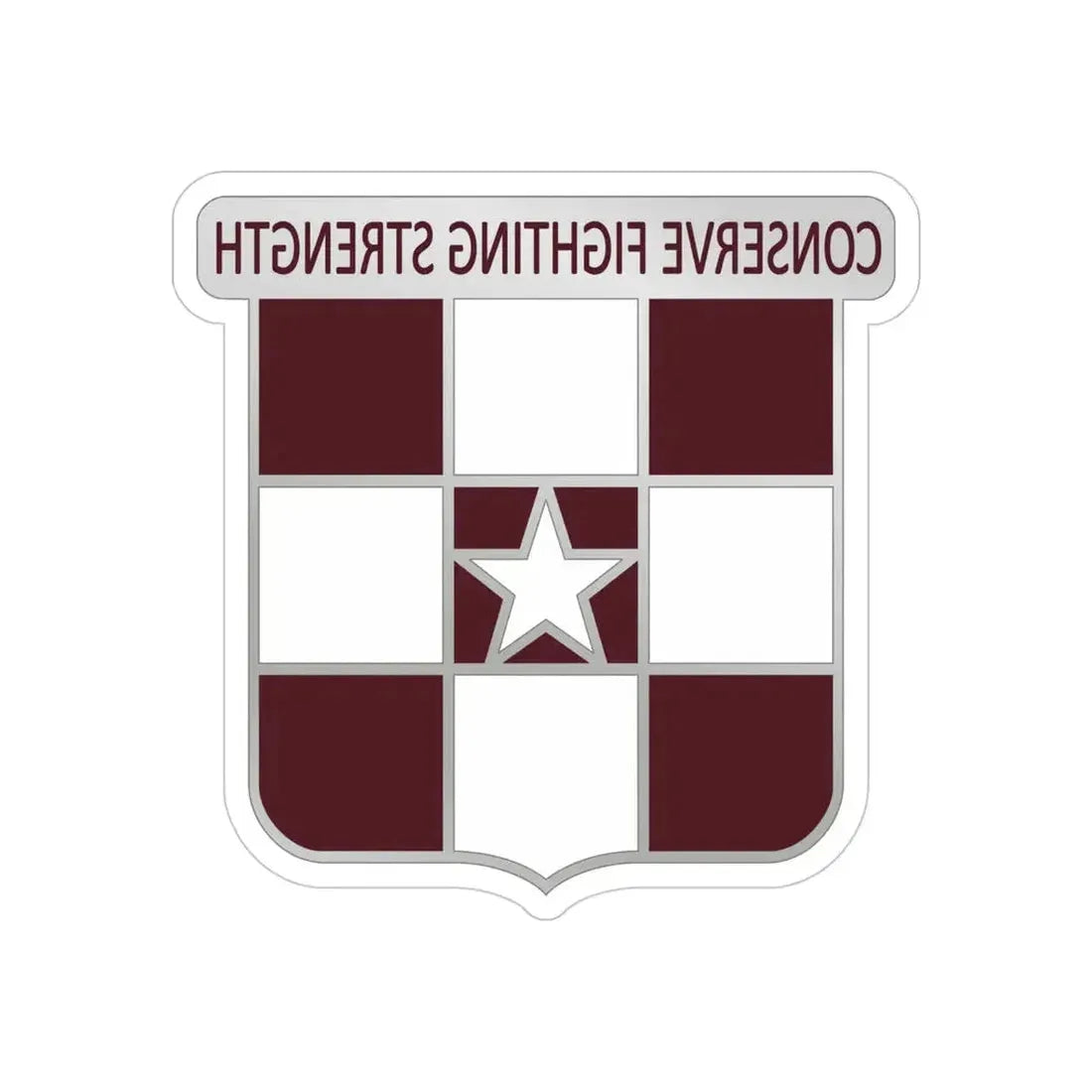 55 Medical Group (U.S. Army) REVERSE PRINT Transparent Die-Cut STICKER - The Sticker Space