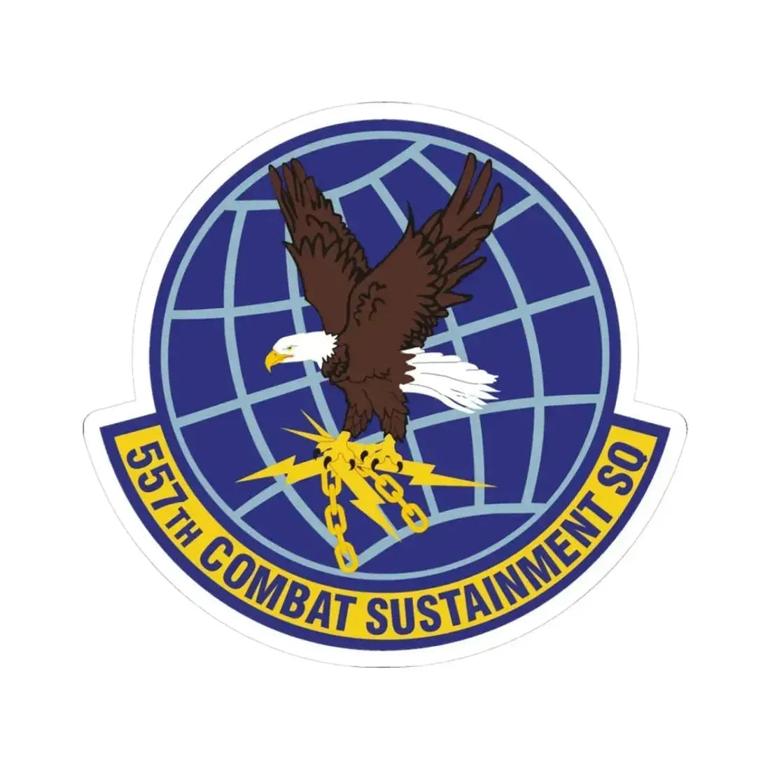 557th Combat Sustainment Squadron (U.S. Air Force) STICKER Vinyl Kiss-Cut Decal 3 Inch White - The Sticker Space