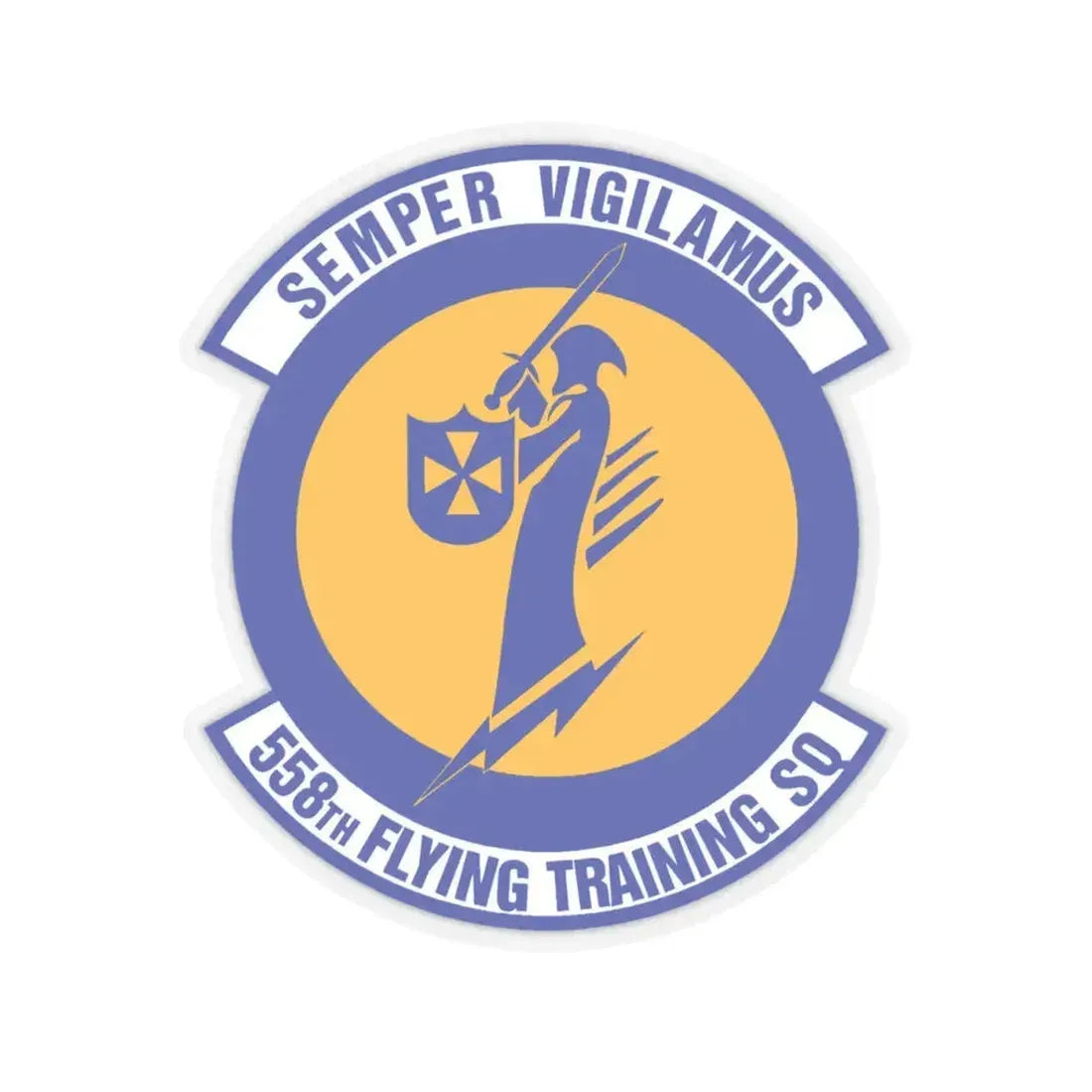 558 Flying Training Squadron AETC (U.S. Air Force) STICKER Vinyl Kiss-Cut Decal 4 Inch Transparent - The Sticker Space