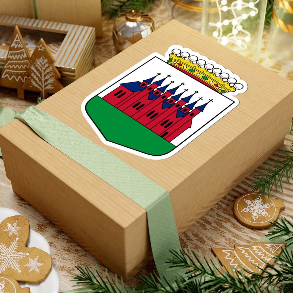 Achtkarspelen seal (Netherlands) (Coat of Arms) STICKER Vinyl Kiss-Cut Decal