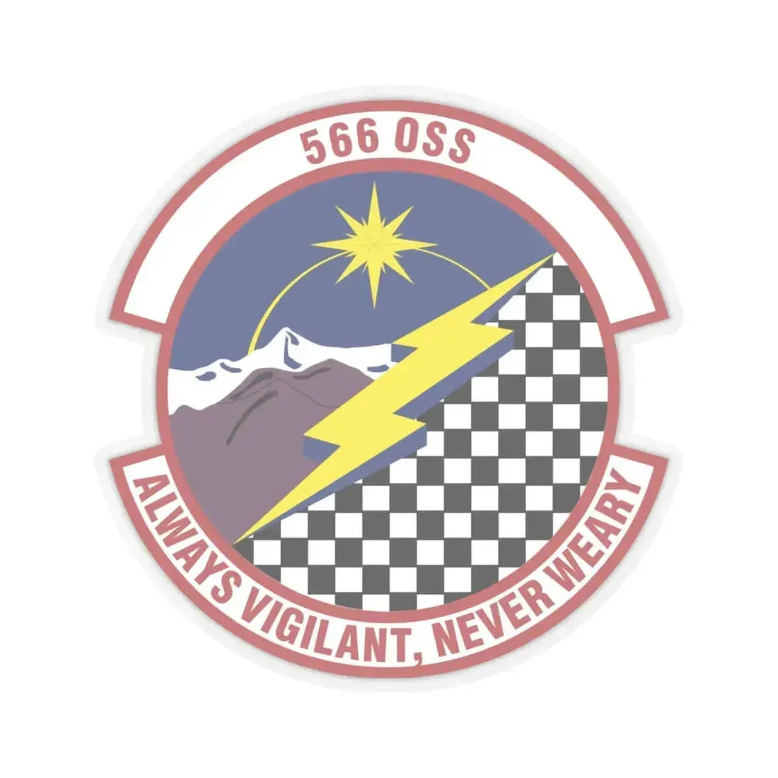 566th Operations Support Squadron (U.S. Air Force) STICKER Vinyl Kiss-Cut Decal 6 Inch Transparent - The Sticker Space