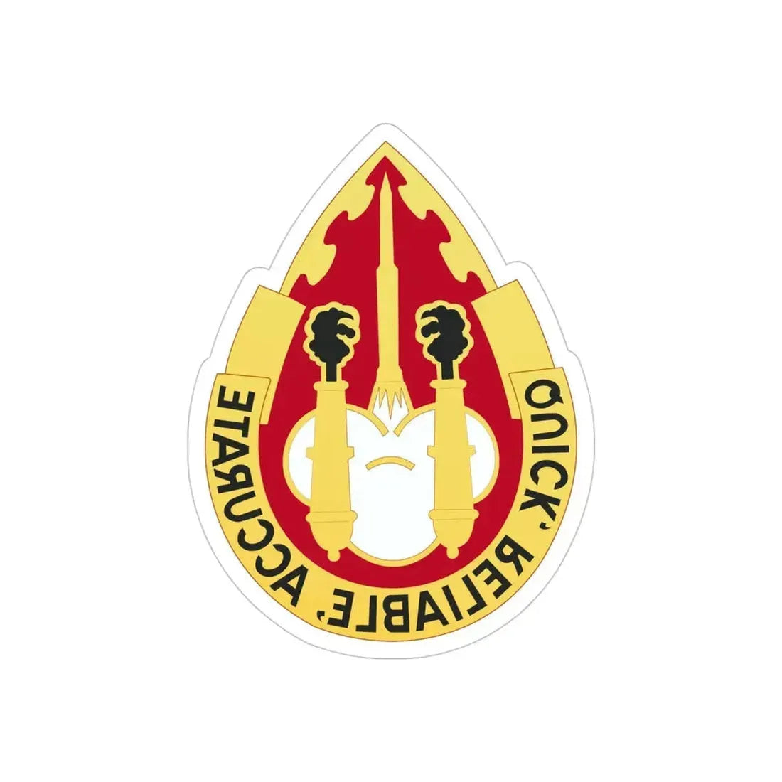 56th Artillery Group (U.S. Army) REVERSE PRINT Transparent Die-Cut STICKER - The Sticker Space