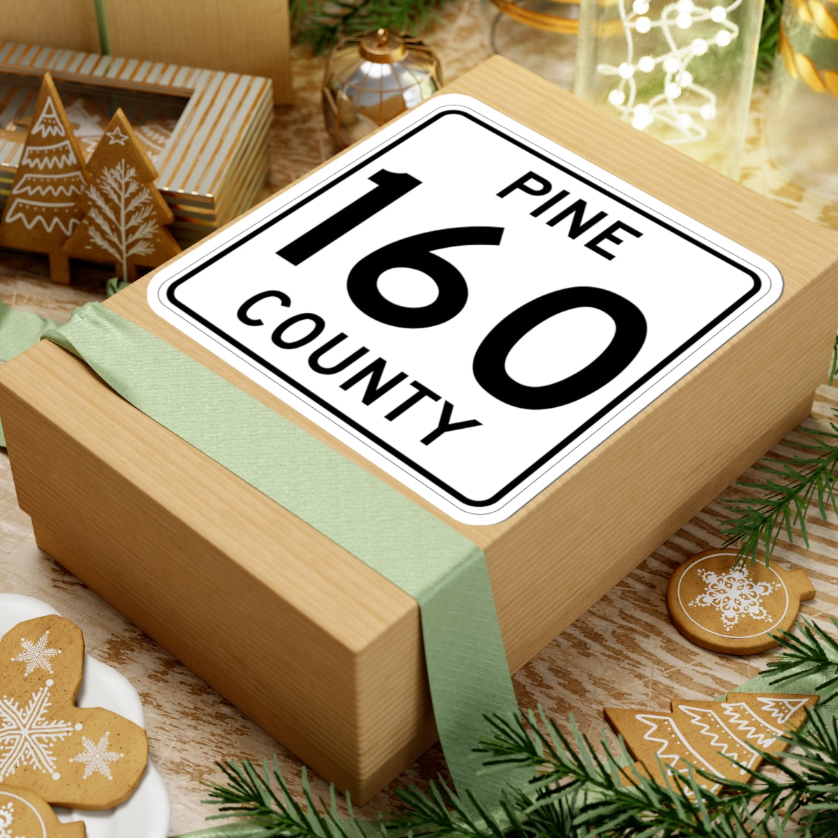 Pine County Route 160 MN (Minnesota) (Road Sign) STICKER Vinyl Kiss-Cut Decal
