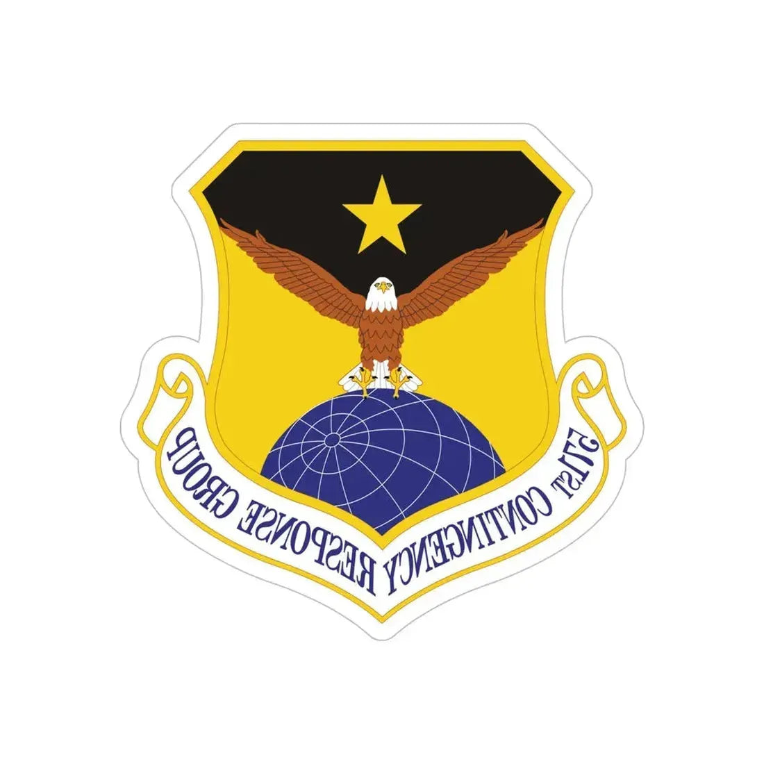571st Contingency Response Group (U.S. Air Force) REVERSE PRINT Transparent Die-Cut STICKER - The Sticker Space