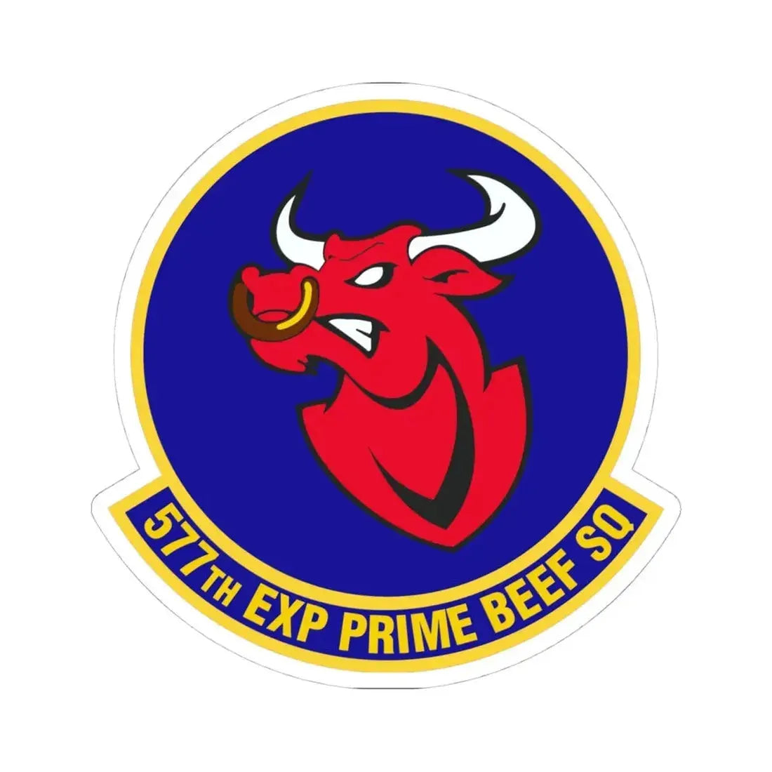 577th Expeditionary Prime Base Emergency Engineer Force Squadron (U.S. Air Force) STICKER Vinyl Kiss-Cut Decal 4 Inch White - The Sticker Space