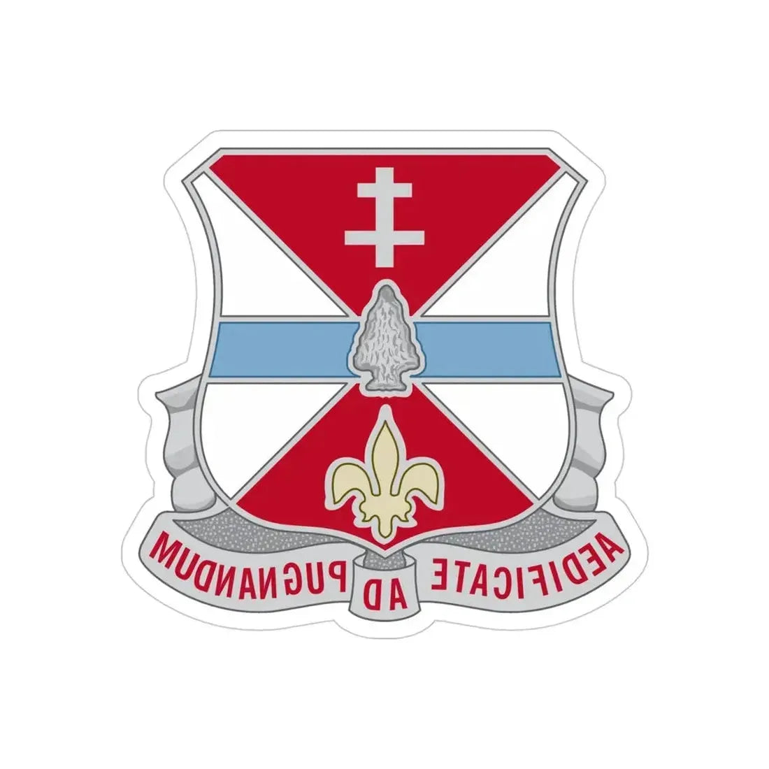 578 Engineer Battalion (U.S. Army) REVERSE PRINT Transparent Die-Cut STICKER - The Sticker Space