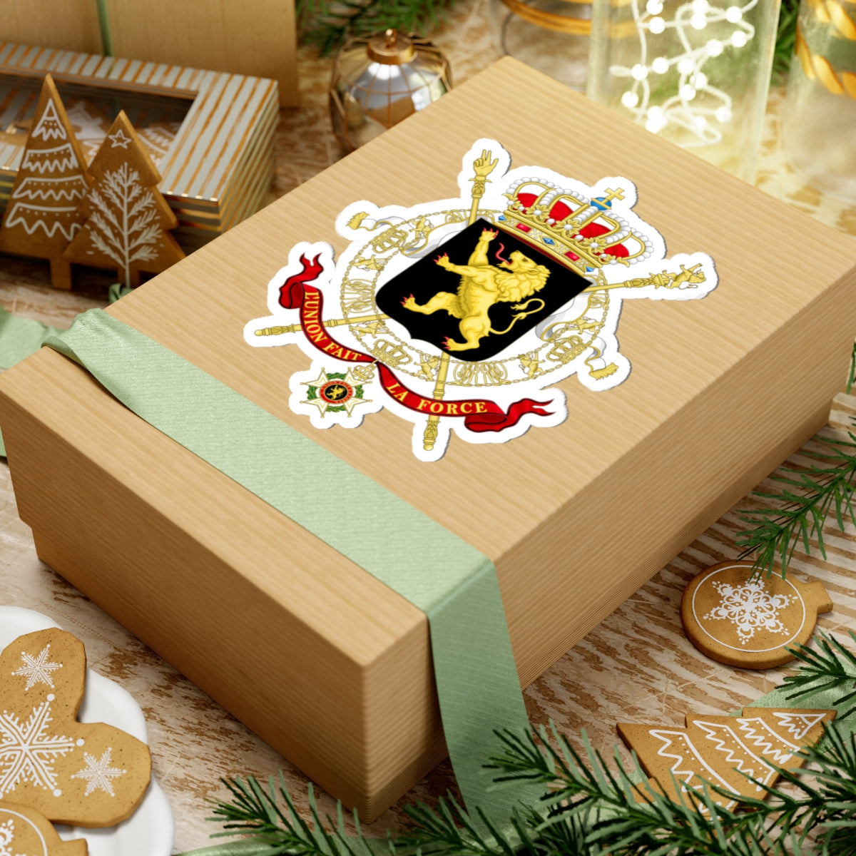 State Coat of Arms of Belgium - STICKER Vinyl Kiss-Cut Decal