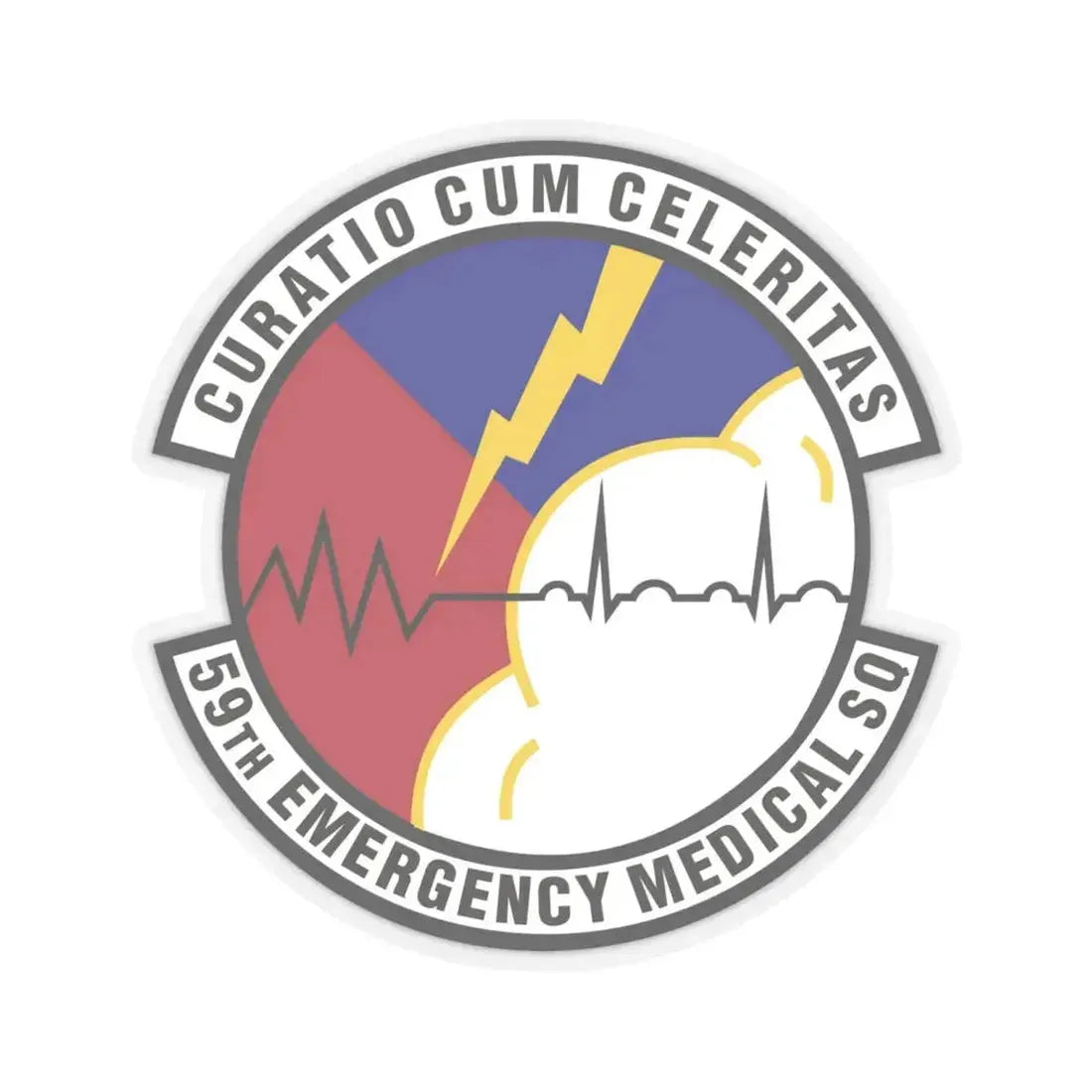 59th Emergency Medical Squadron (U.S. Air Force) STICKER Vinyl Kiss-Cut Decal 6 Inch Transparent - The Sticker Space