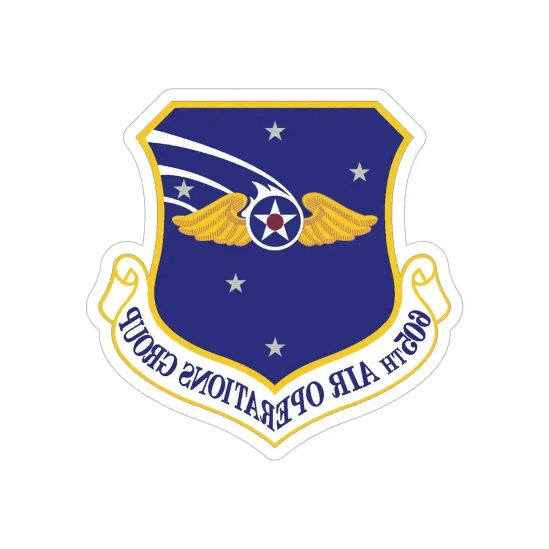 605th Air Operations Group (U.S. Air Force) REVERSE PRINT Transparent Die-Cut STICKER - The Sticker Space