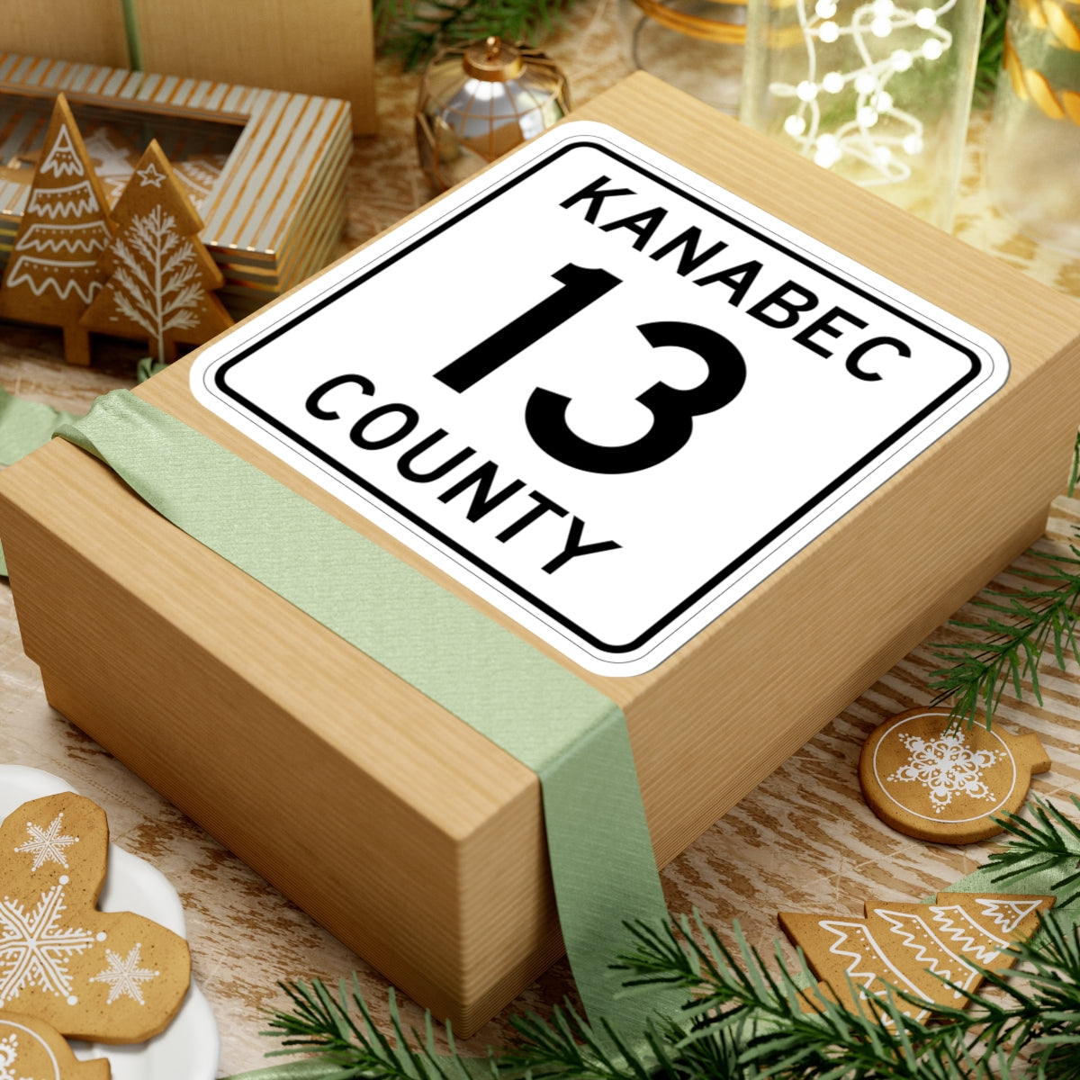 Kanabec County 13 MN (Minnesota) (Road Sign) STICKER Vinyl Kiss-Cut Decal